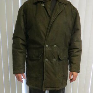 Men's full-length insulated suede jacket - Neto